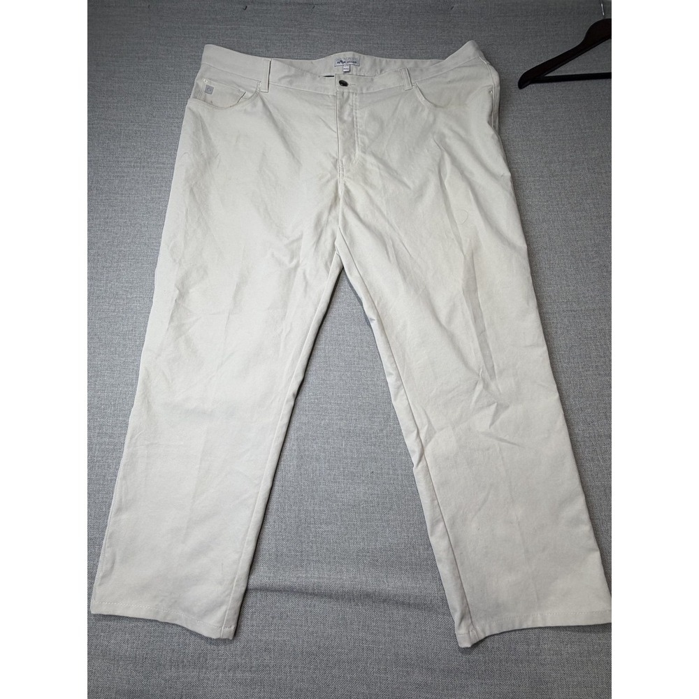 Peter Millar Performance Pants Mens 42/32 Stone Beige Technical 5-Pocket Golf